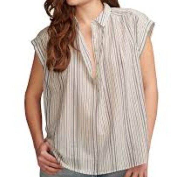 Lucky Brand Tops - Lucky Brand Short Sleeve Popover Blouse XL